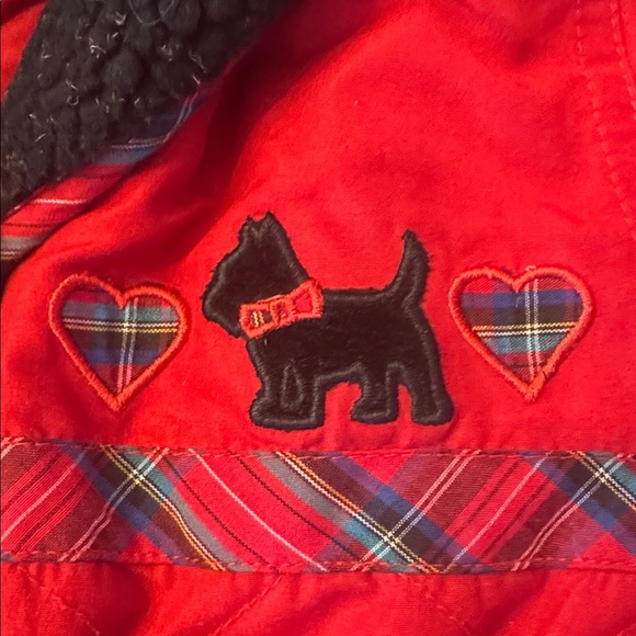 Vintage! Paramount Kids Red Quilted Scottie Jacket with Black Trim, sz 4T - Picture 3 of 16